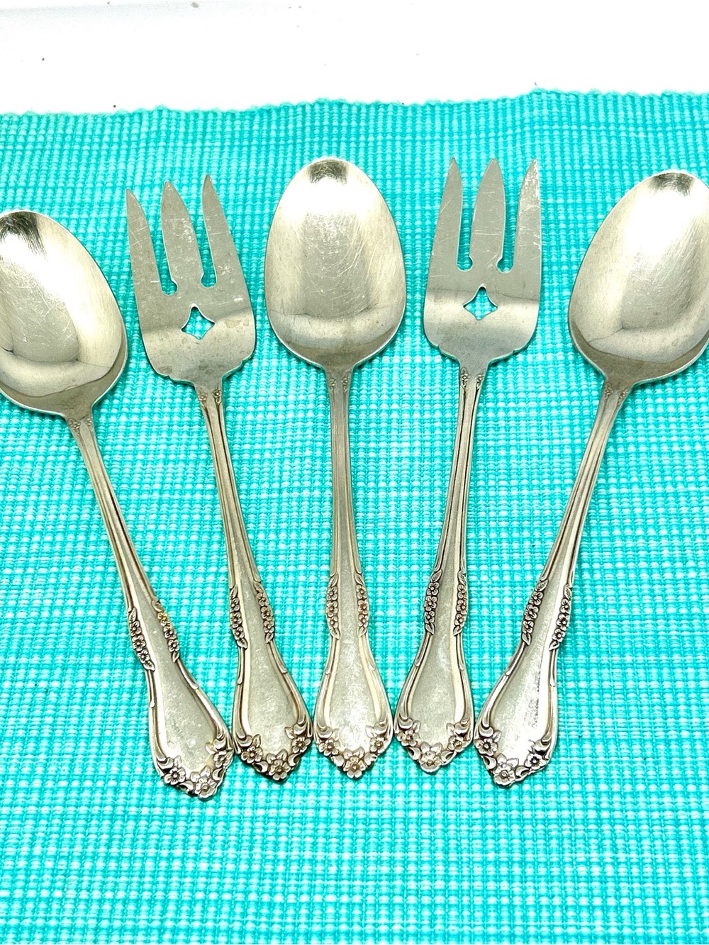 Wm A Rogers Mansfield Amadeus Serving Spoon Fork 5 Pc Oneida Deluxe Stainless
